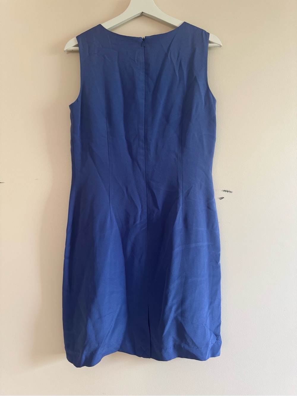Coldwater Creek Royal Blue Sleeveless Shift 100% Silk Dress